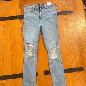 Hollister Light Blue Ripped Skinny Jeans